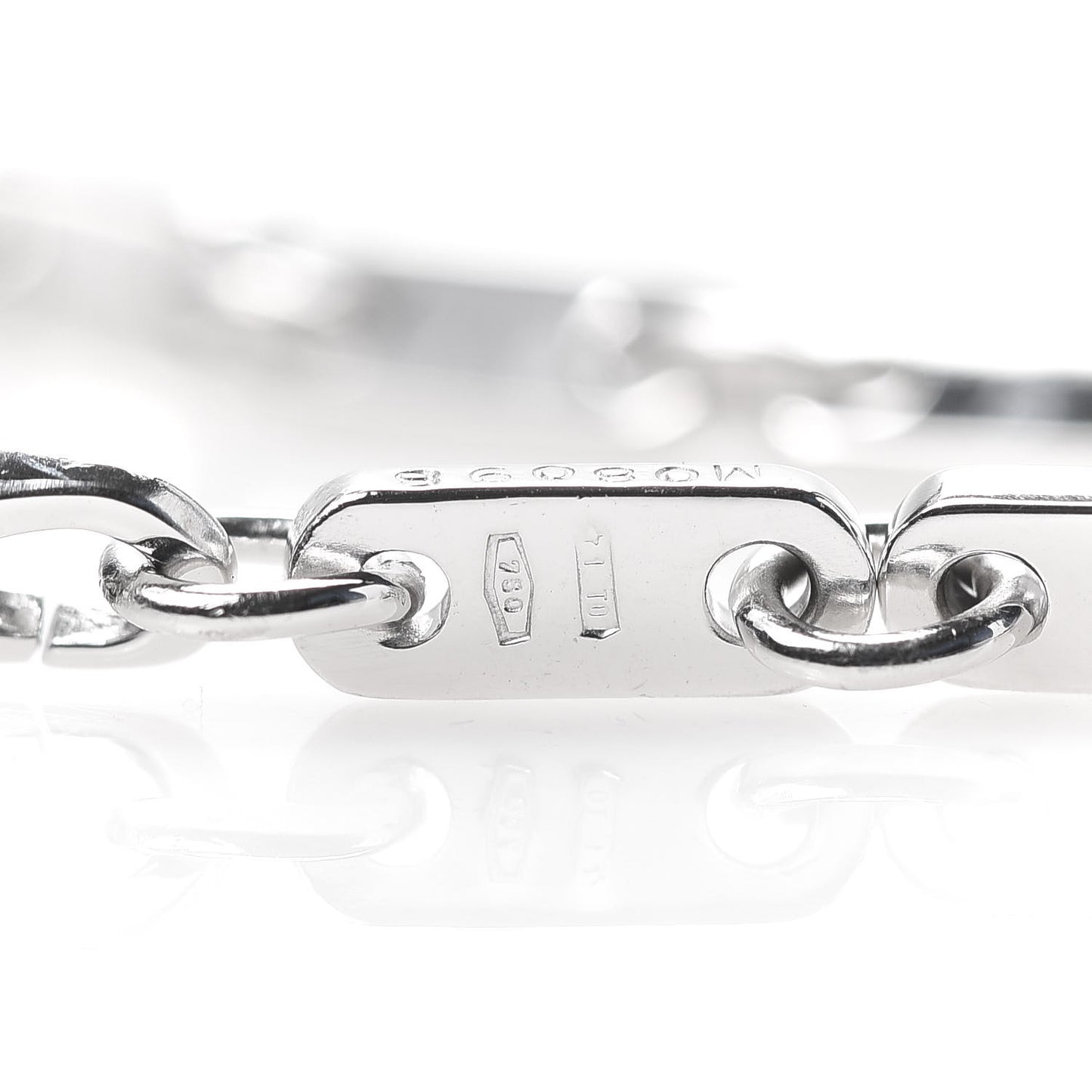 18K White Gold 3.5mm Fidelity Link Bracelet
