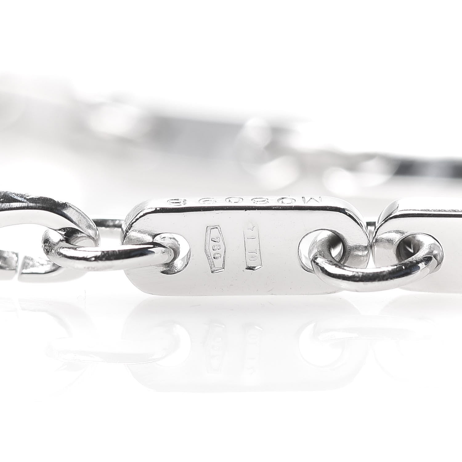 Cartier 18K White Gold 3.5mm Fidelity Link Bracelet 5 of 6