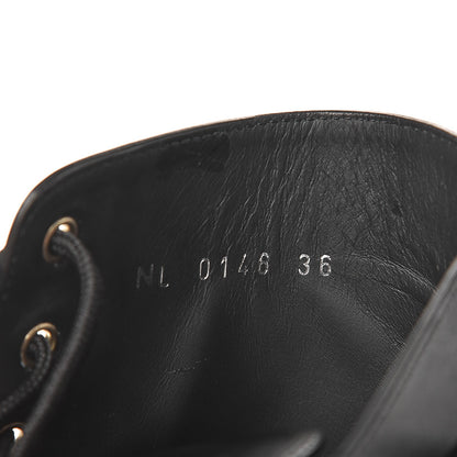Louis Vuitton Calfskin Wonderland Ranger Boots 36 Black 7 of 8