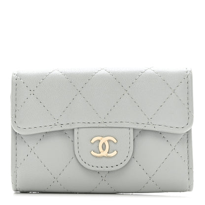 Chanel Lambskin Quilted Classic 4 Key Holder Wallet Grey 1 of 8