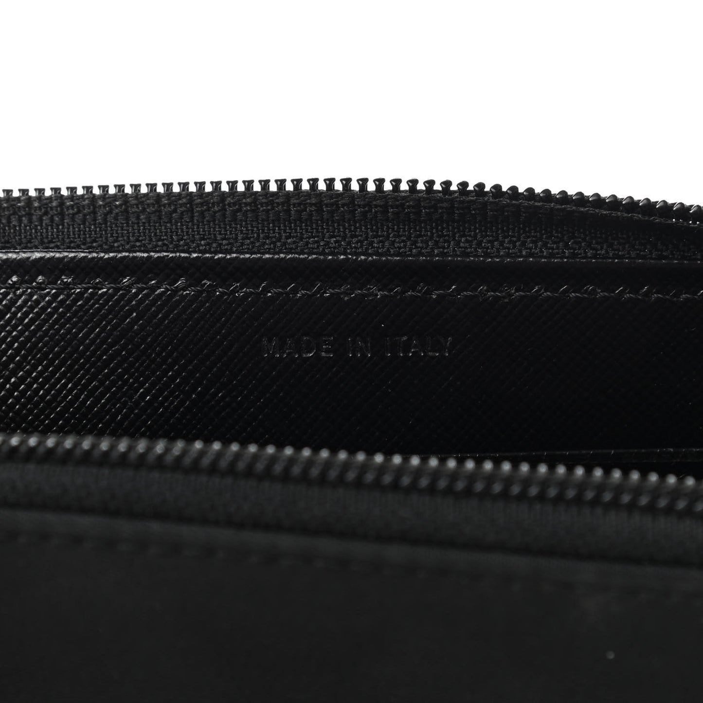 Tessuto Nylon Zip Around Wallet Black