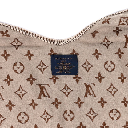 Louis Vuitton Wool Silk Cashmere Monogram Embrace Poncho Brown 4 of 4