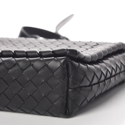 Bottega Veneta Nappa Intrecciato Dahlia Clutch Crossbody Black 10 of 10