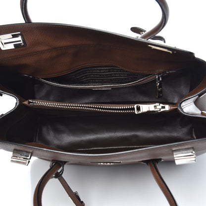 Prada Saffiano Cuir Twin Tote Cocoa 5 of 11