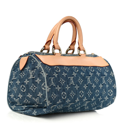 Louis Vuitton Monogram Denim Neo Speedy Blue 3 of 13