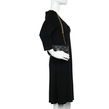 Chanel Shiny Caviar Quilted Chain Melody Waist Belt Bag Black 2 of 12