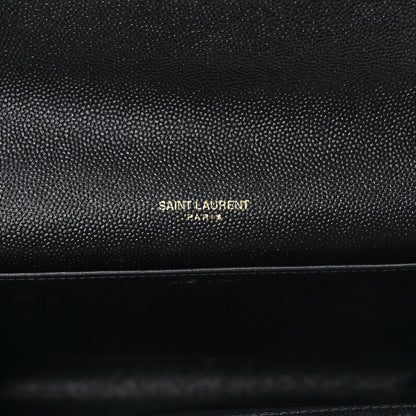 Saint Laurent Grain de Poudre Uptown Chain Wallet Black 6 of 10