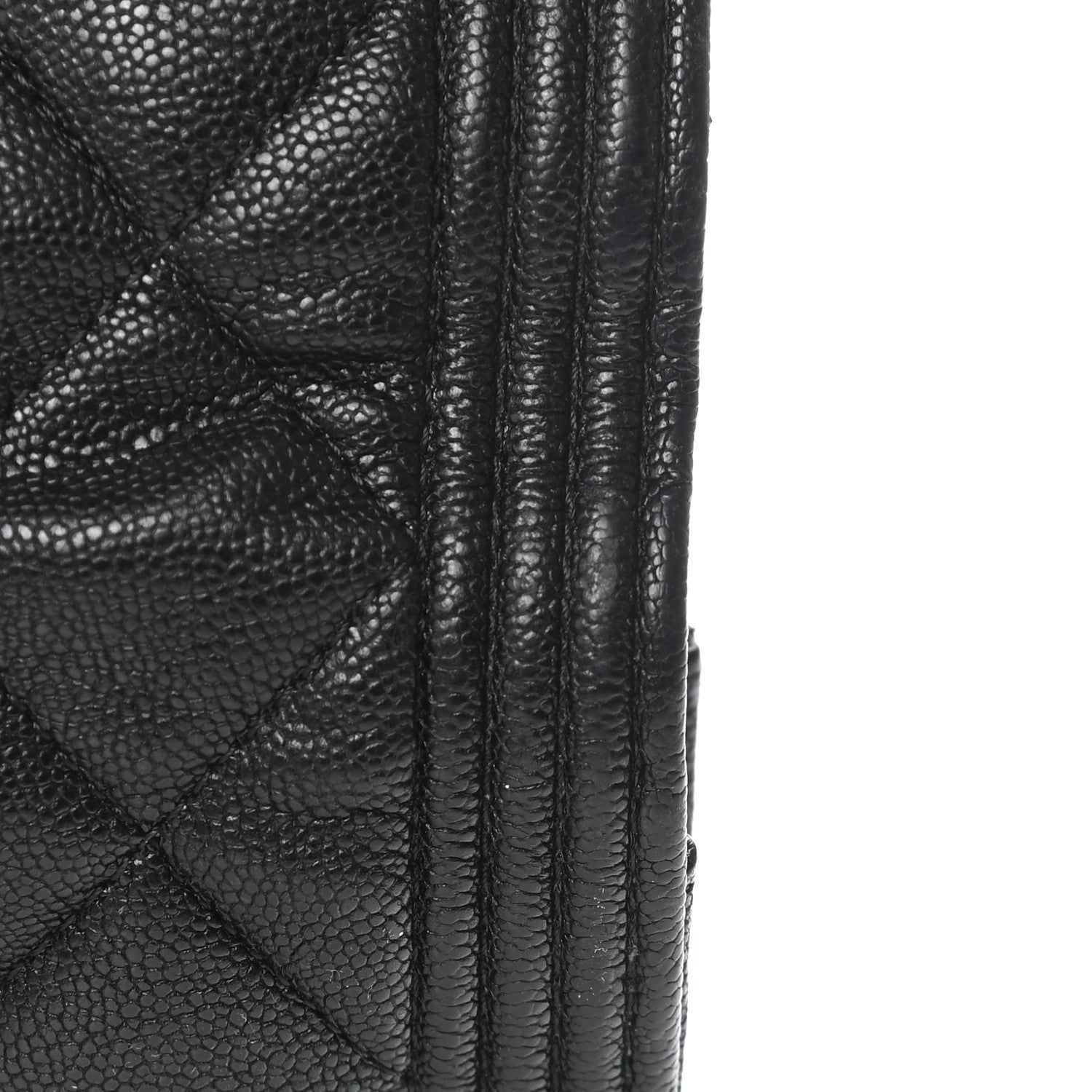 Chanel Caviar Quilted Large Boy Gusset Flap Wallet Black 9 of 10