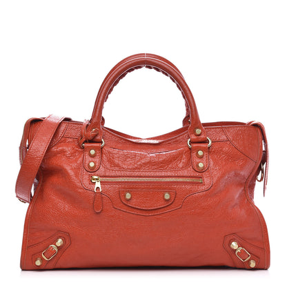 Balenciaga Agneau Giant 12 Gold Hardware City Rouge Coquelicot Rouge Braise 3 of 16