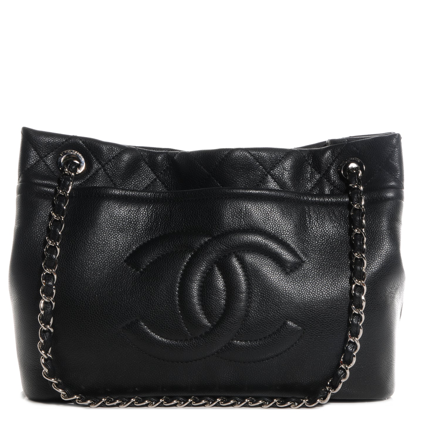 Caviar Large CC Timeless Soft Tote Black