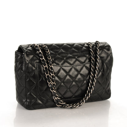 Chanel Washed Lambskin Quilted Jumbo Hybrid Reissue Flap Black 3 of 8