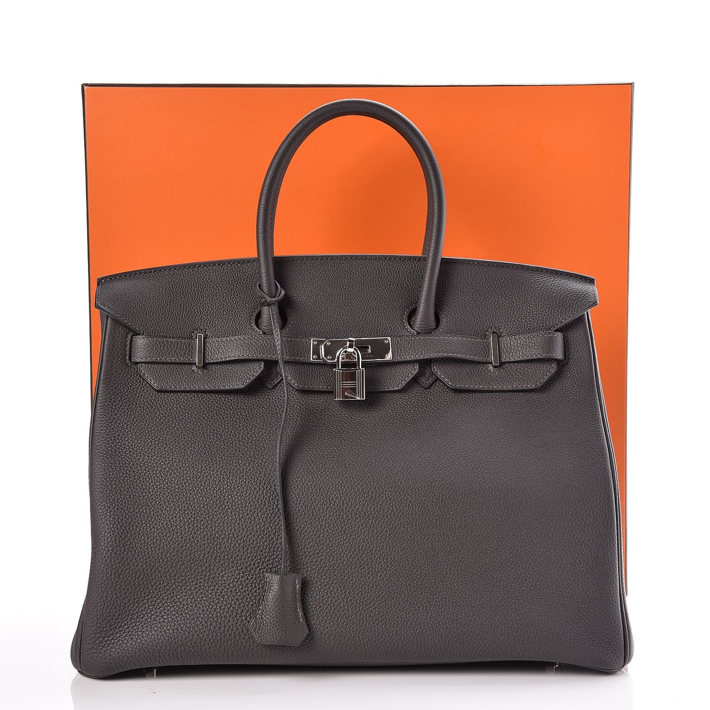 Lambskin Bi-Cabas Grey Cognac