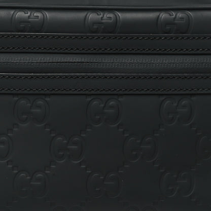 Gucci Rubber Effect Monogram GG Waist Belt Bag Black 7 of 9