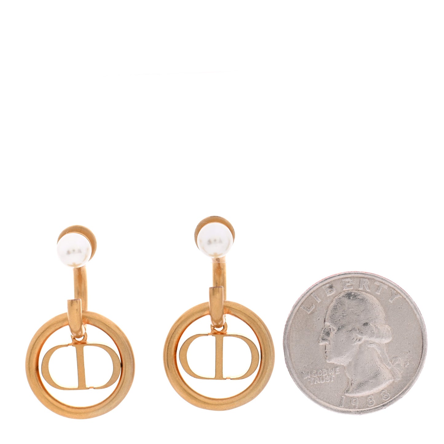 Metal 30 Montaigne Hoop Earrings Aged Gold