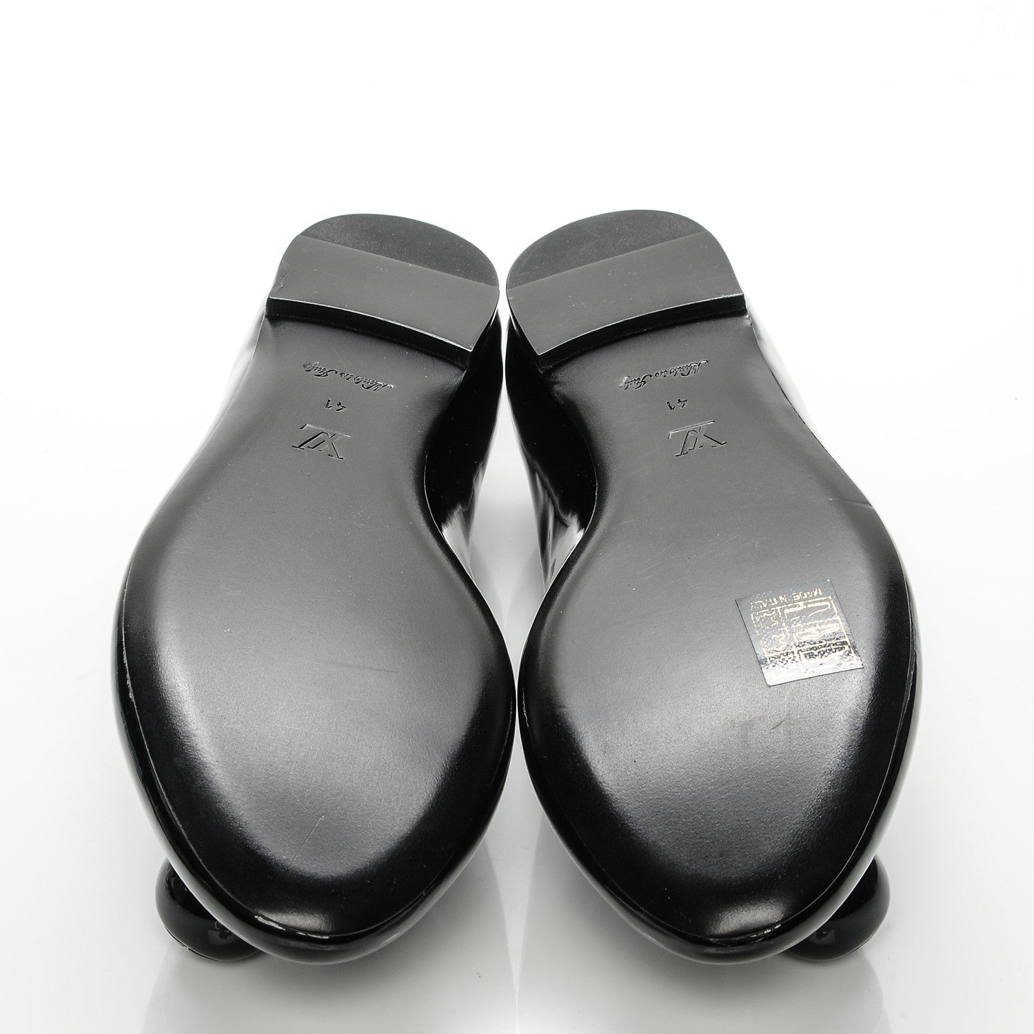 Louis Vuitton Patent Calfskin Betty Ballerina Flats 41 Black 5 of 8