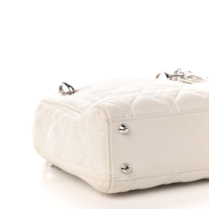 Christian Dior Lambskin Cannage Mini Lady Dior White 9 of 13