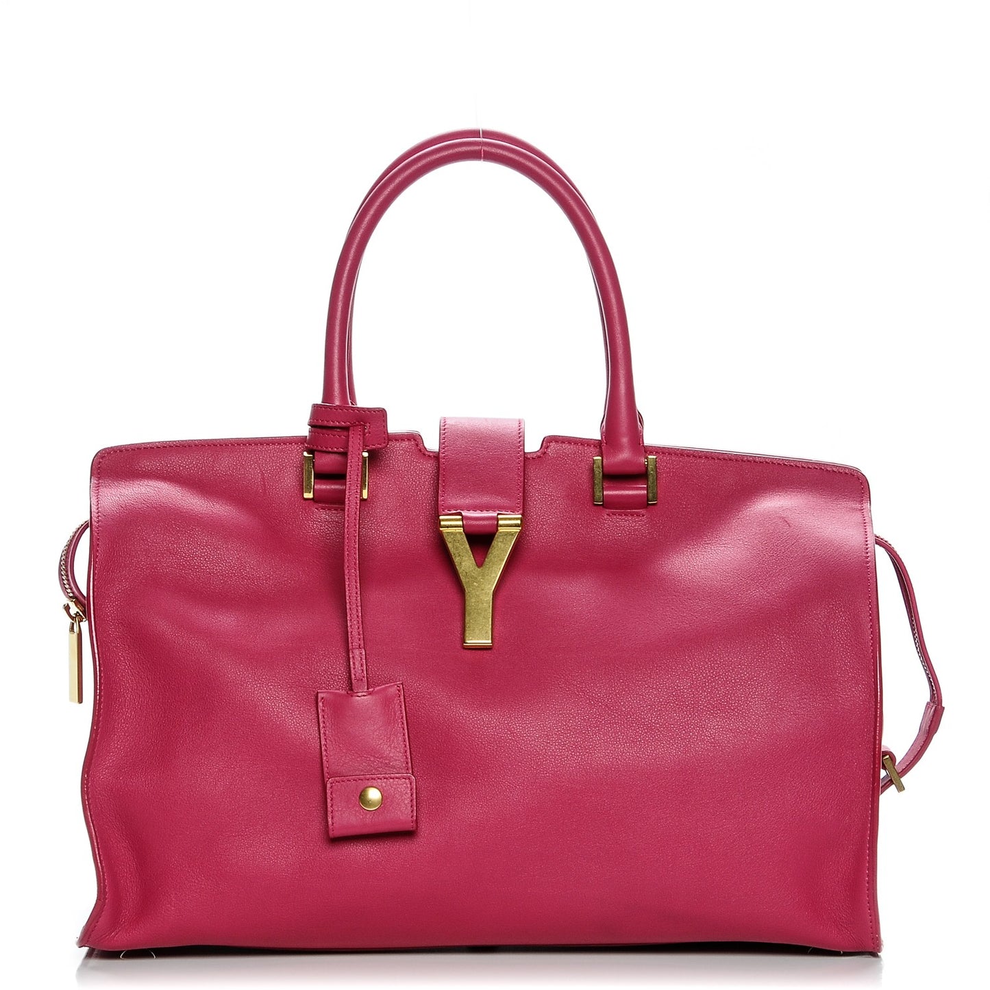 Calfskin Medium Classic Y Cabas Fuchsia