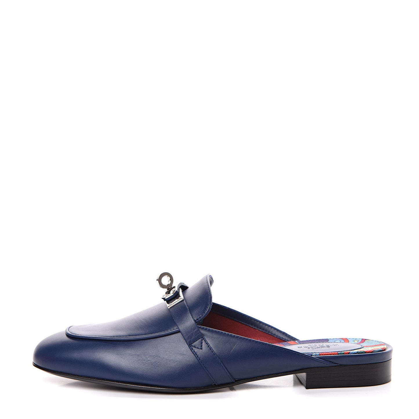 Calfskin Oz Mules 37 Bleu Maritime