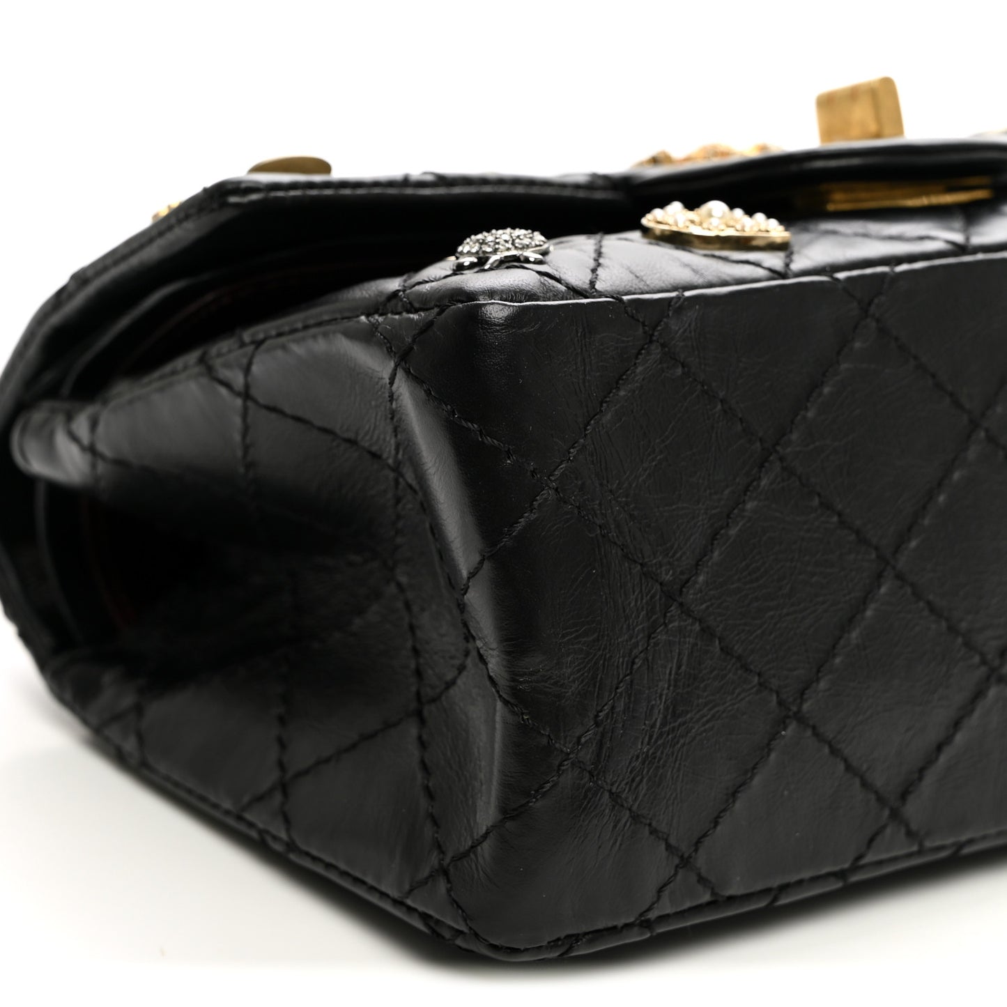 Aged Calfskin Lucky Charms 2.55 Reissue 224 Flap Black