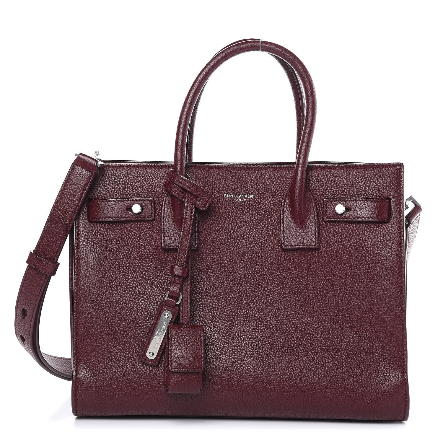 Saint Laurent Grained Calfskin Baby Sac De Jour Souple Rouge Legion 1 of 9