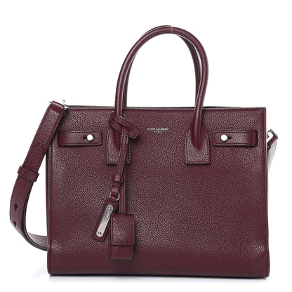 Saint Laurent Grained Calfskin Baby Sac De Jour Souple Rouge Legion 1 of 9
