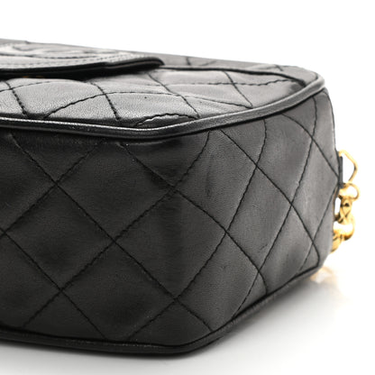 Chanel Lambskin Quilted CC Tassel Camera Case Black 11 of 12