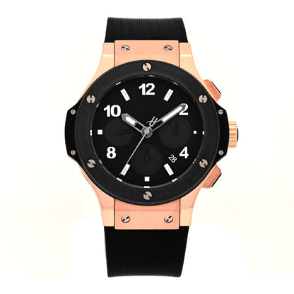 Hublot 18K Rose Gold Titanium Rubber 44mm Big Bang Evolution Automatic Watch Black 301.PX.1180.RX 2 of 5