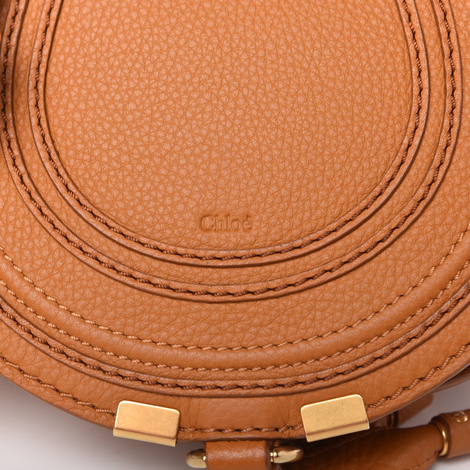 Chloe Calfskin Mini Marcie Round Crossbody Bag Light Tan 10 of 11