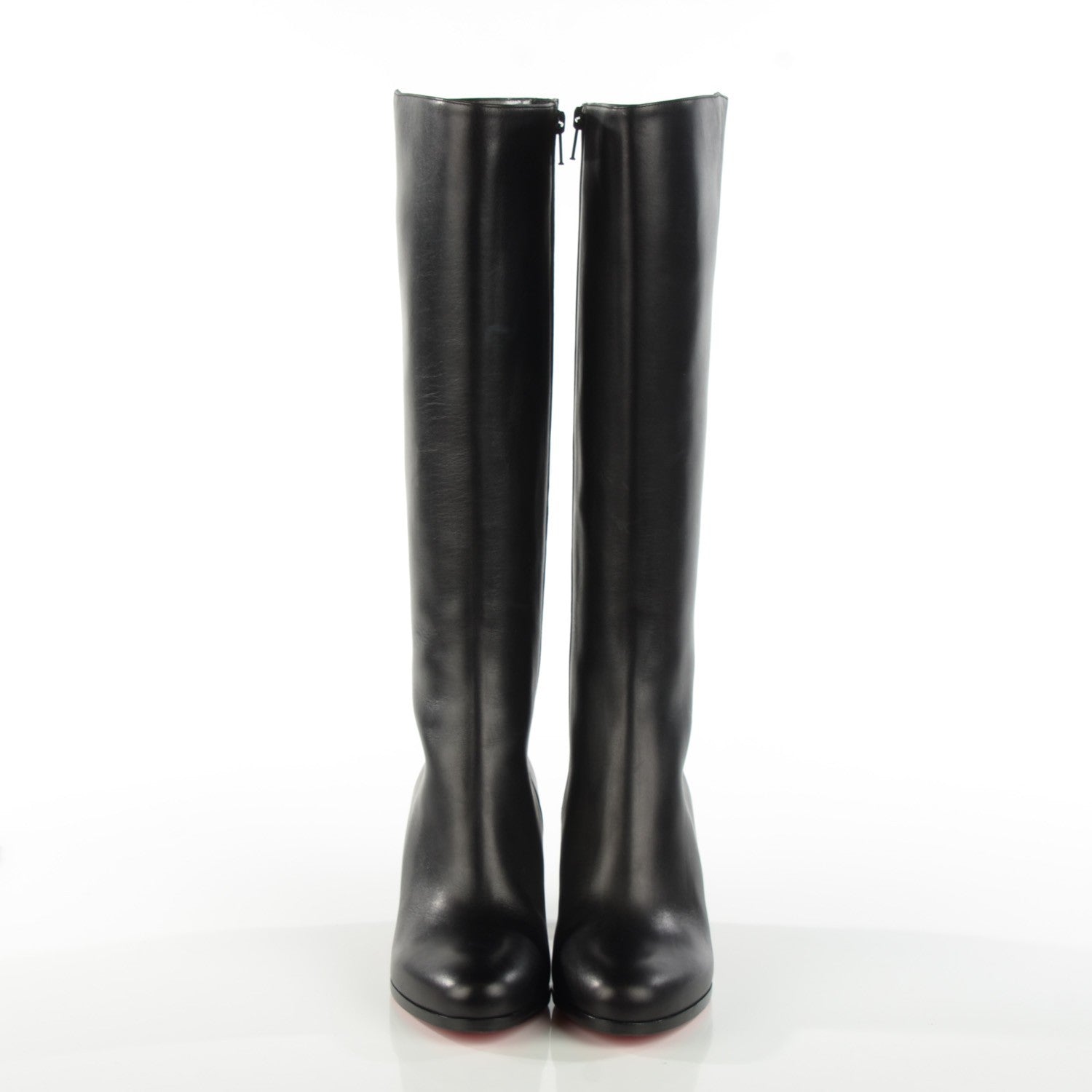 Christian Louboutin Calfskin Yvonna 60 Tall Boots 37.5 Black 2 of 8