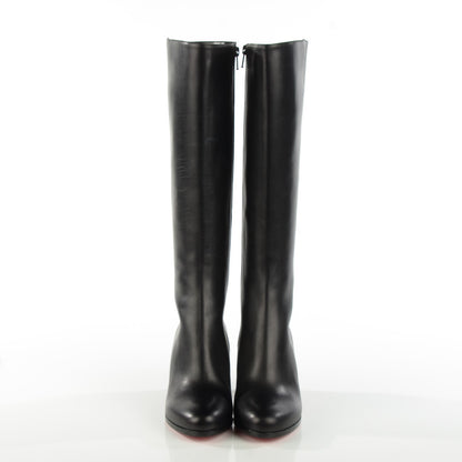 Christian Louboutin Calfskin Yvonna 60 Tall Boots 37.5 Black 2 of 8