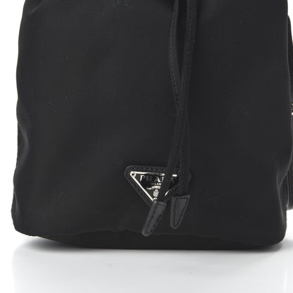 Prada Saffiano Tessuto Nylon Vela Bucket Wristlet Black 9 of 10
