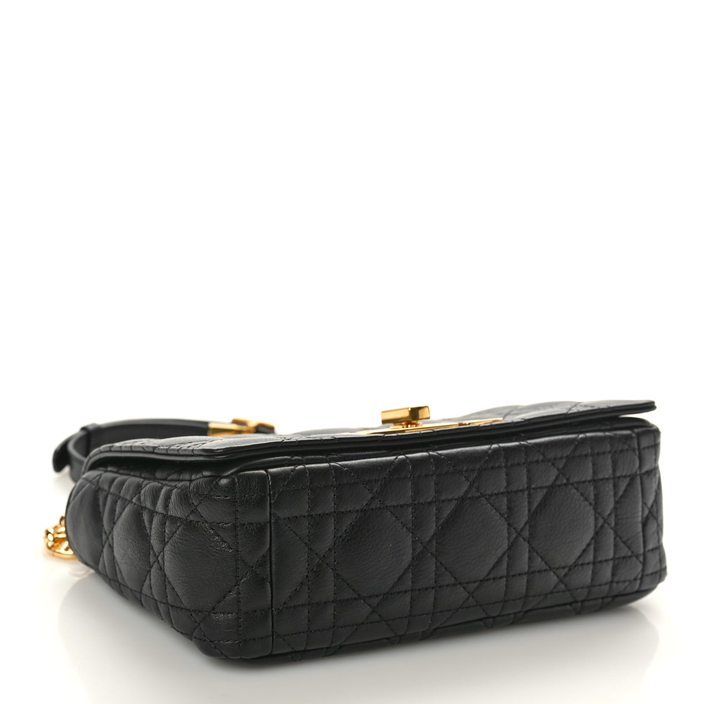 Calfskin Cannage Small Caro Bag Black