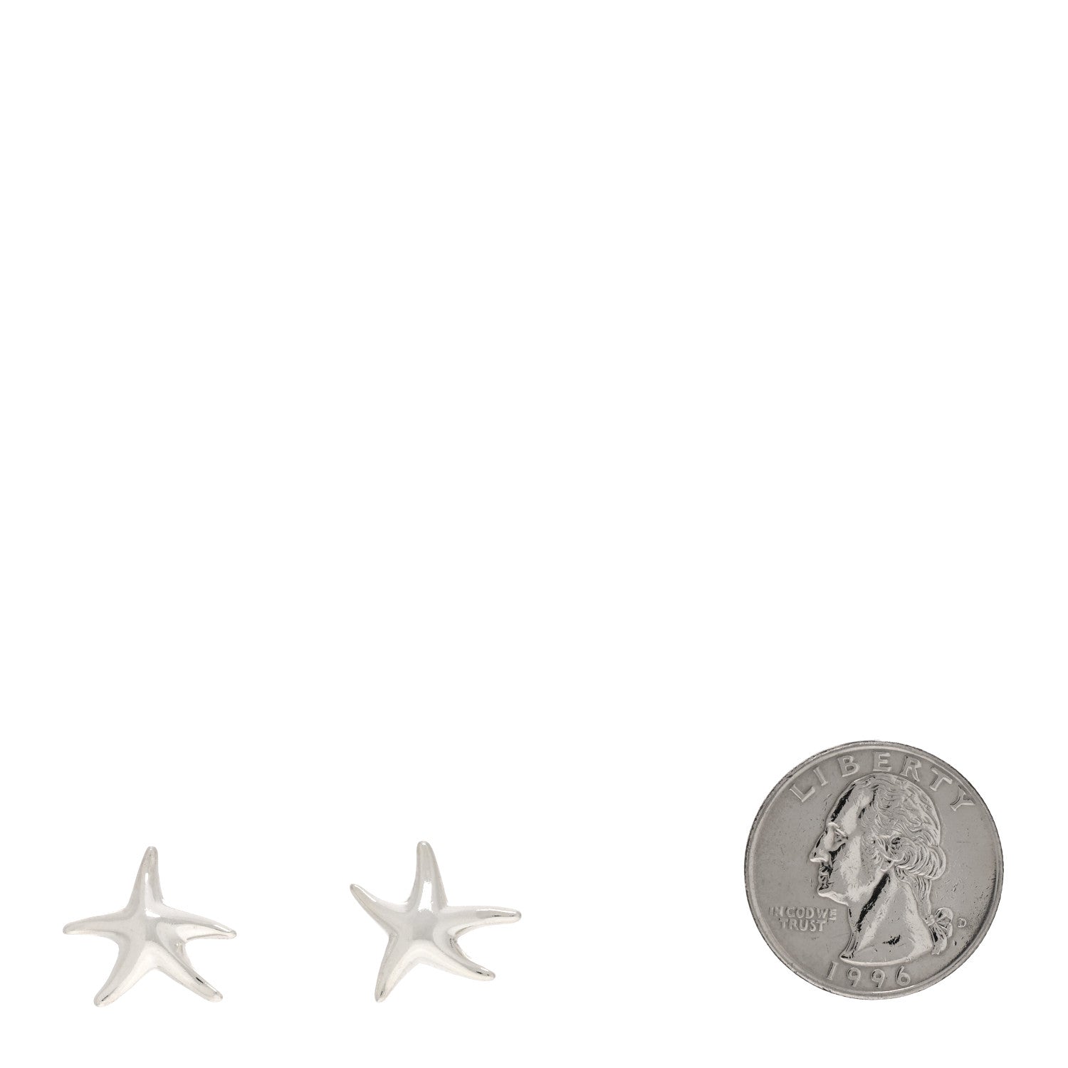 Tiffany Sterling Silver 15mm Elsa Peretti Starfish Earrings 2 of 4