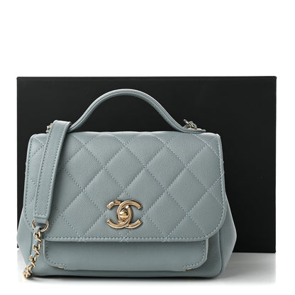 Chanel Caviar Quilted Small Business Affinity Flap Light Blue 10 of 10
