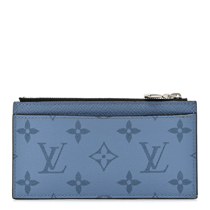 Louis Vuitton Taigarama Coin Card Holder Denim 1 of 12