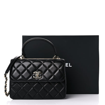 Chanel Lambskin Quilted Small Trendy CC Dual Handle Flap Bag Black 15 of 15
