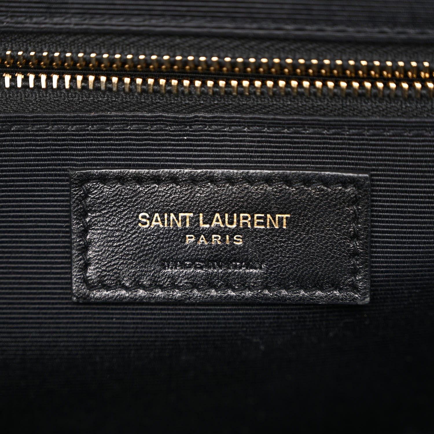 Saint Laurent Grain De Poudre Matelasse Chevron Large Monogram Satchel Black 6 of 10