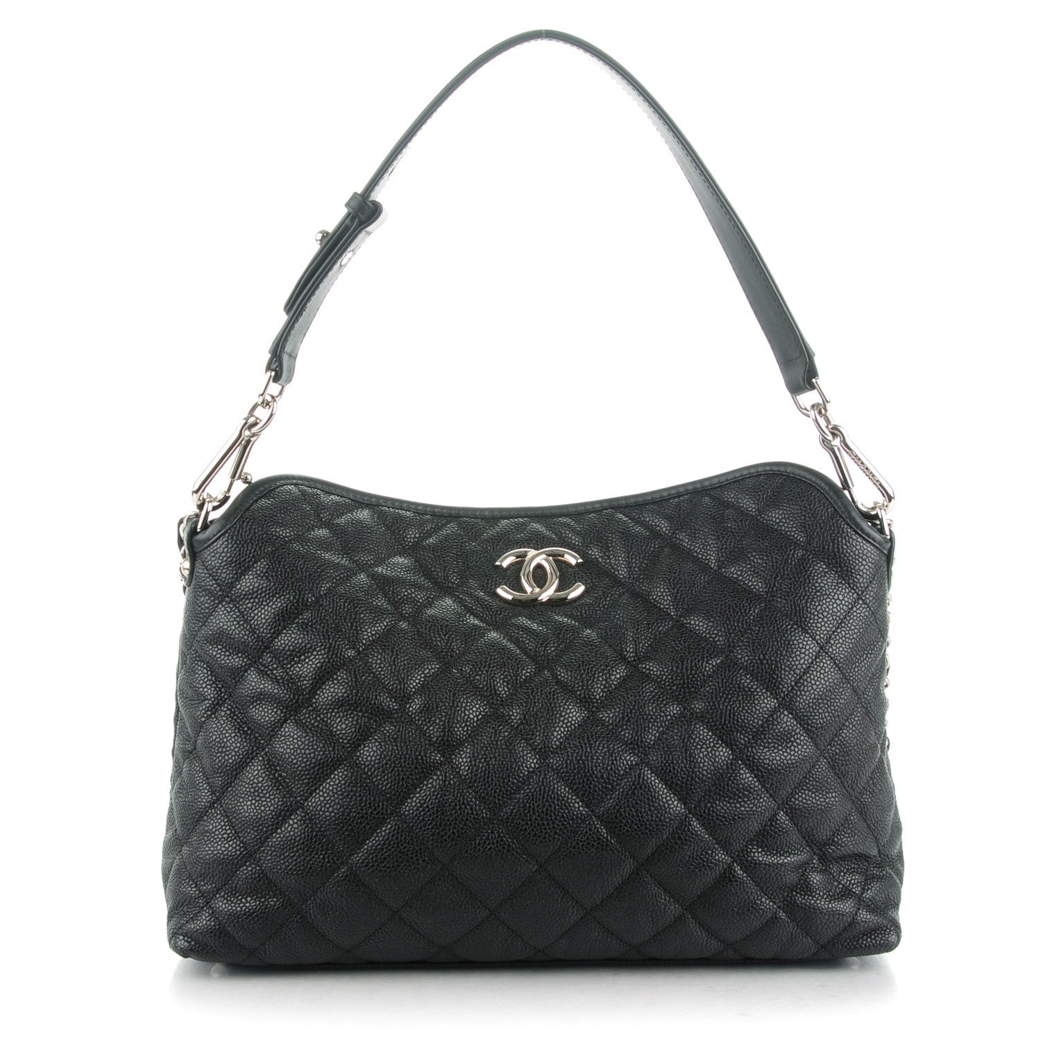 Chanel Caviar Quilted French Riviera Hobo Black 1 of 7