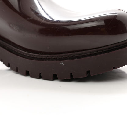 Louis Vuitton Rubber Embossed Monogram Splash Rain Boots 38 Burgundy 10 of 11
