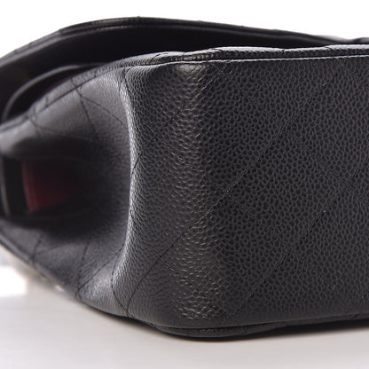 Chanel Caviar Quilted Jumbo Double Flap Black 9 of 10