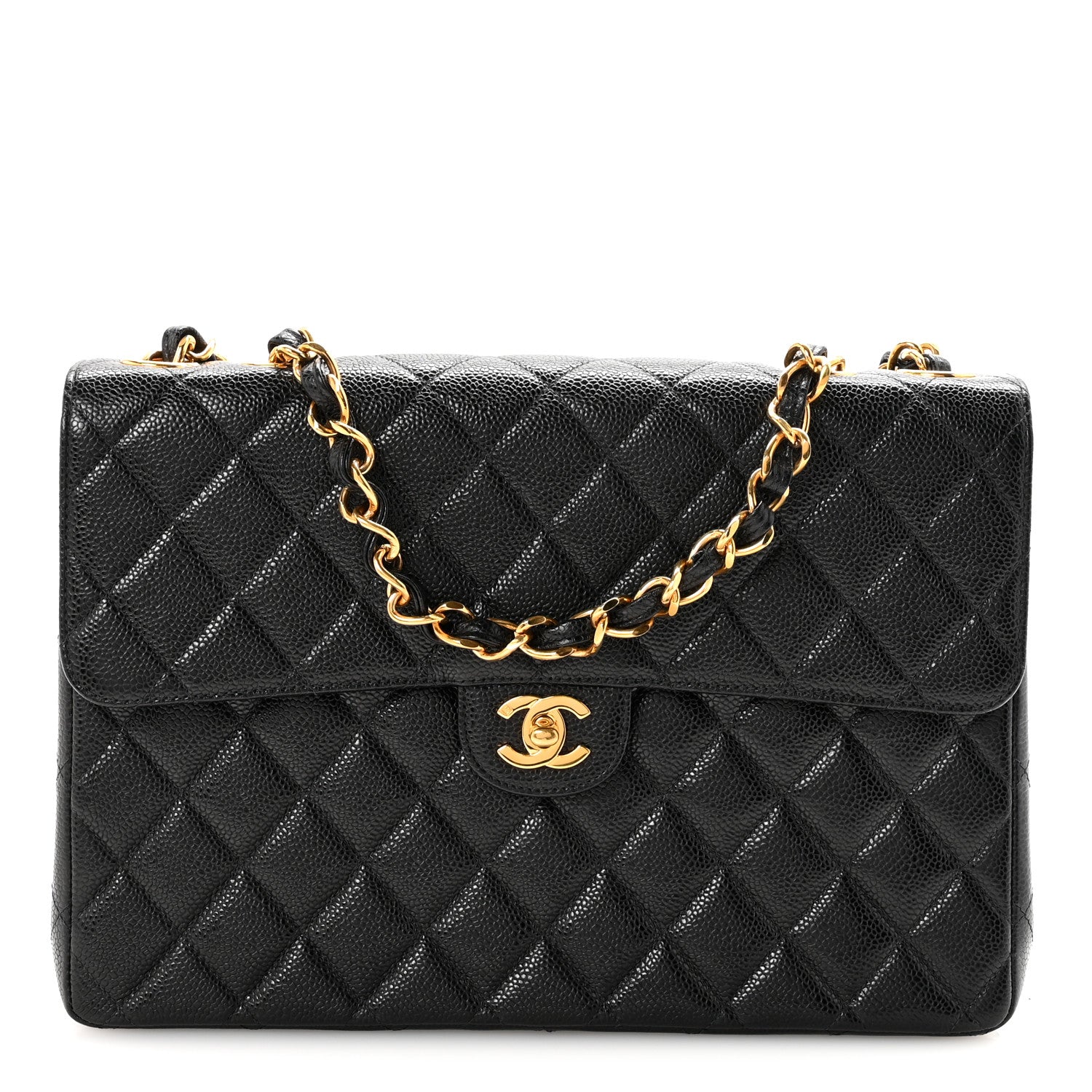 Chanel Caviar Jumbo Single Flap Black 1 of 10