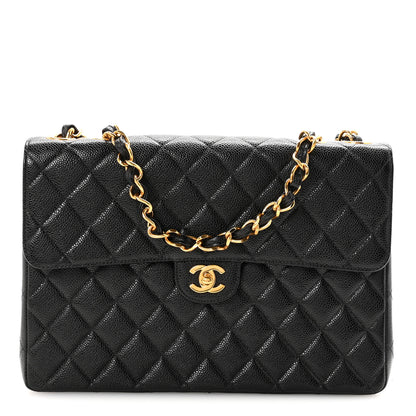 Chanel Caviar Jumbo Single Flap Black 1 of 10