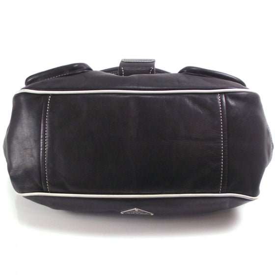 Calfskin Double Pocket Buckle Shoulder Bag