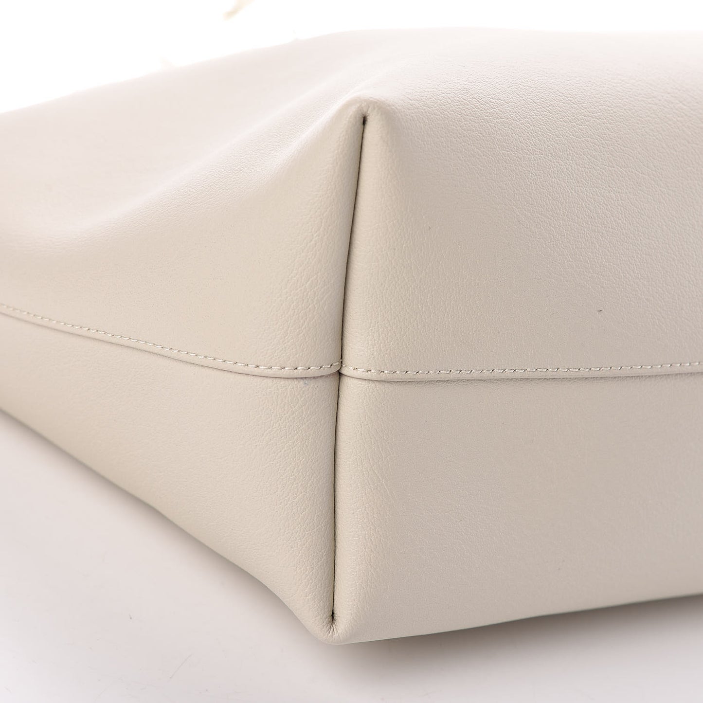 Calfskin Large Shopping Tote Crema Soft