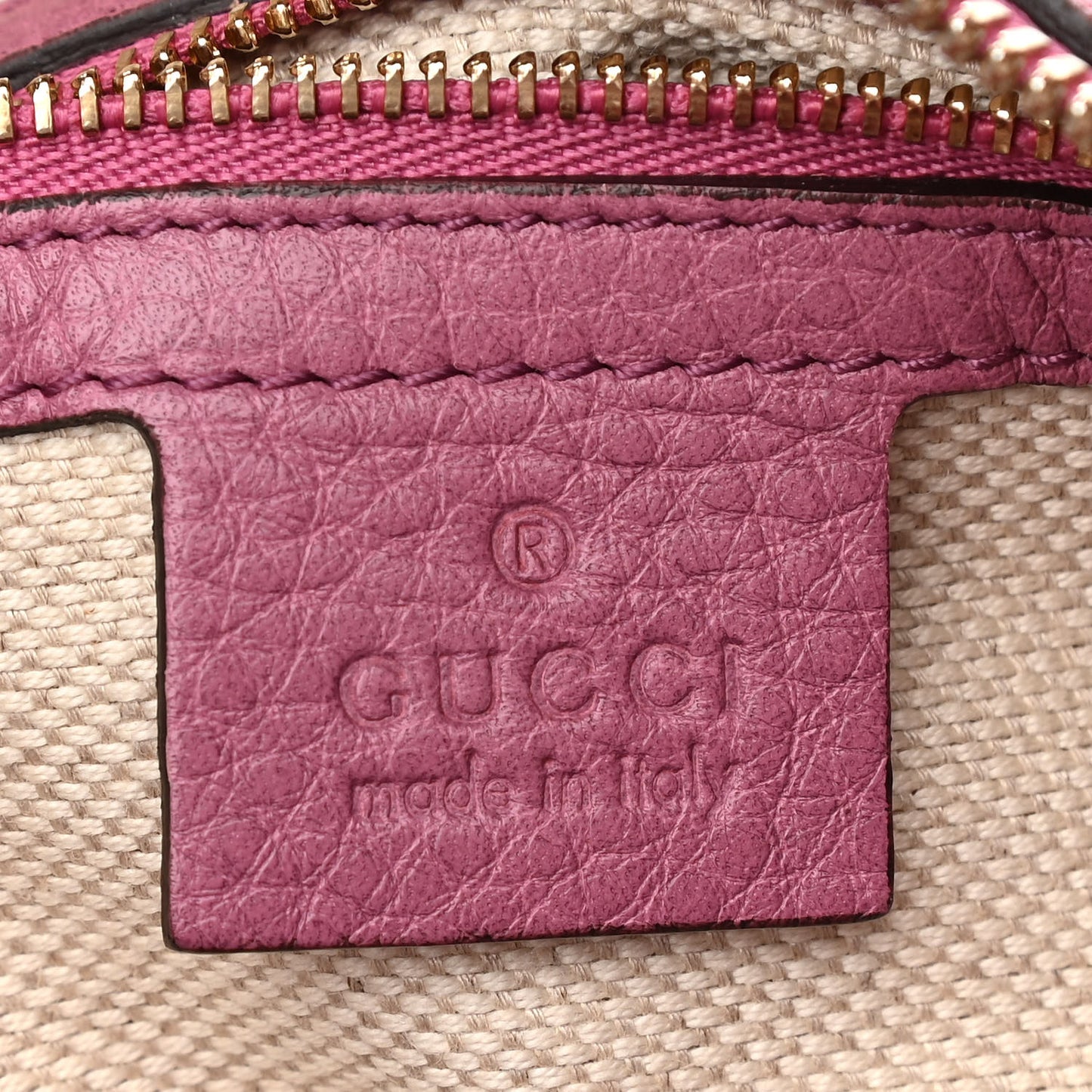 Pebbled Calfskin Medium Soho Boston Fresia Rose