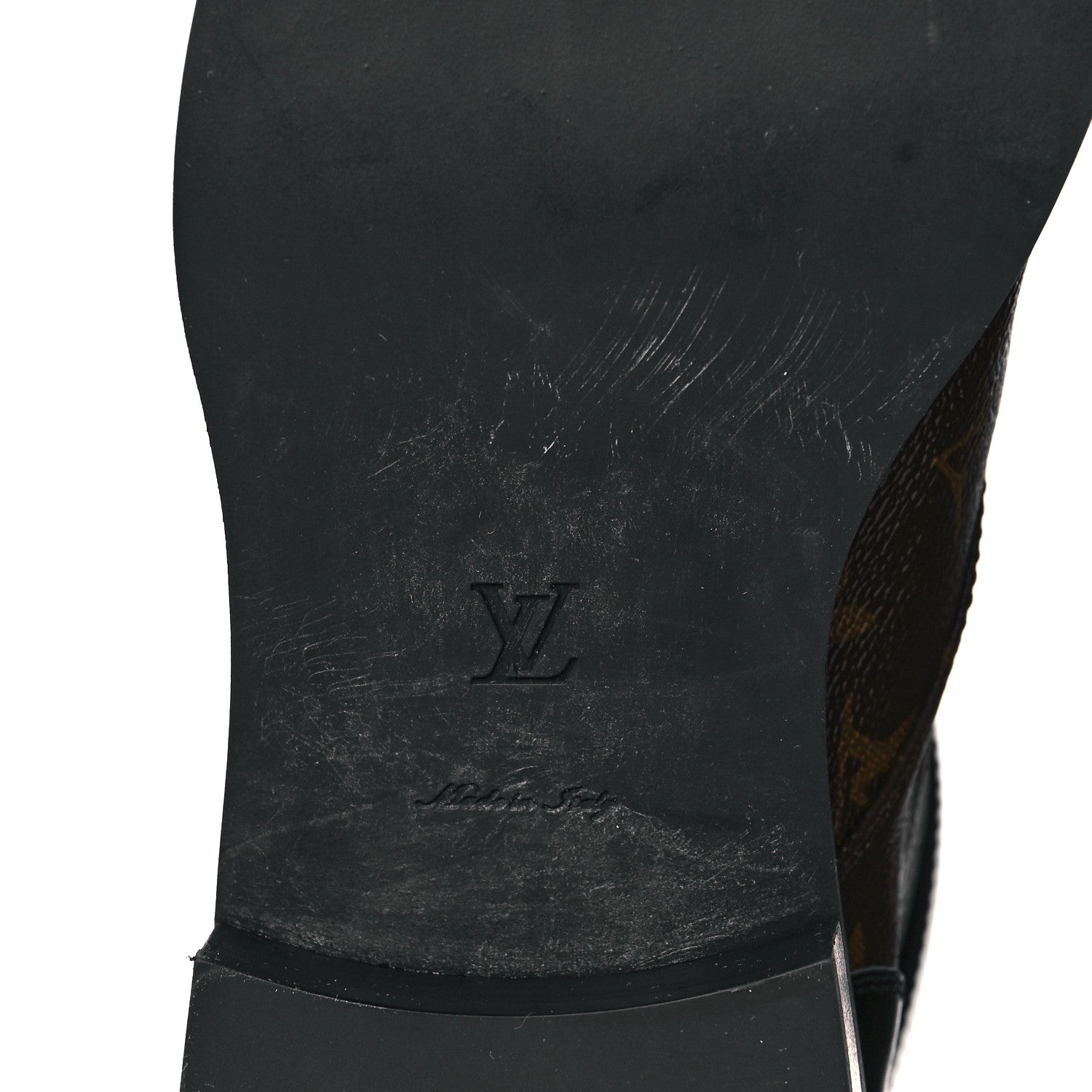 Louis Vuitton Calfskin Monogram Wonderland Flat Ranger Boots 39 Black 6 of 9