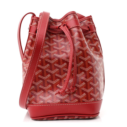 Goyard Goyardine Petit Flot Bucket Bag PM Red 1 of 10