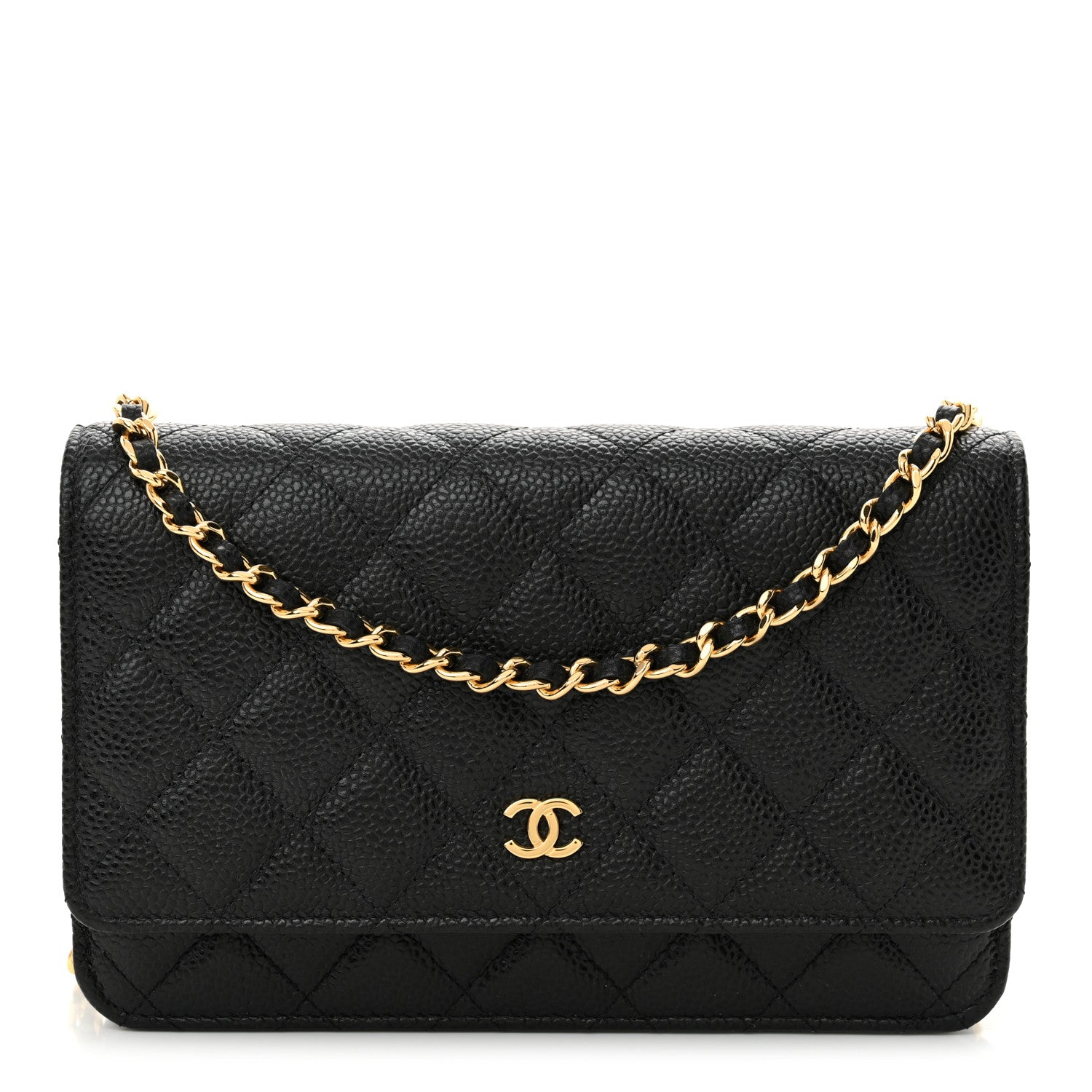 Chanel Caviar Quilted Wallet on Chain WOC Black 1 of 12