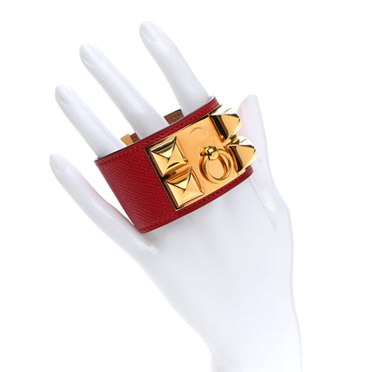 Hermes Epsom Collier De Chien CDC Bracelet S Rouge Casaque 2 of 10