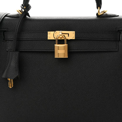 Hermes Epsom Kelly Sellier 25 Black 7 of 14